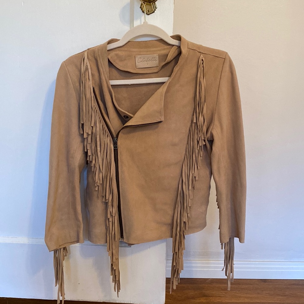 Cleobella Fringe Hendrix Moto Jacket Small